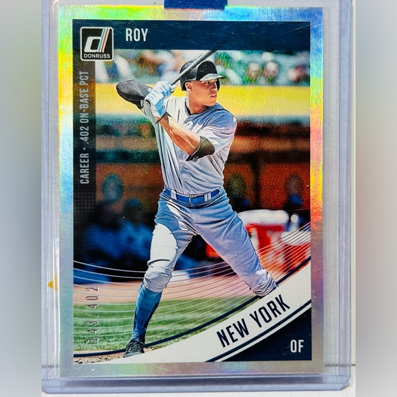 2- AARON JUDGE 2018 PANINI REFRACTOR CARD & LIMITED LOT !! 1 Beautiful & Clean.. - Picture 2 of 5